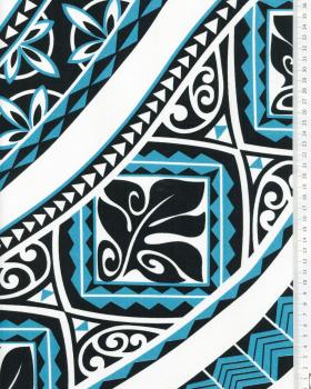 Polynesian fabric PITI Blue - Tissushop